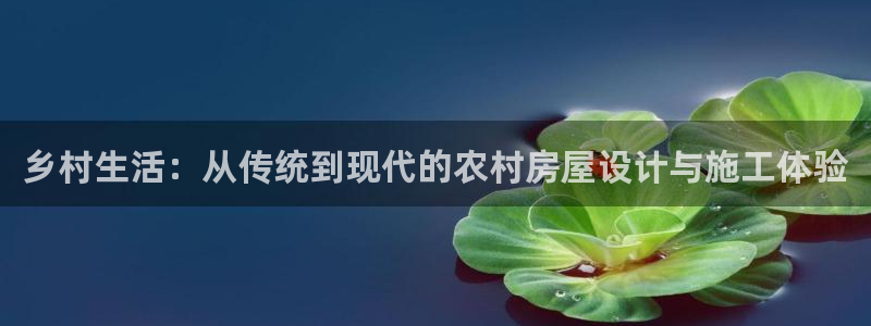 安信12娱乐代理：乡村生活：从传统到现代的农村房屋设计与施工体验