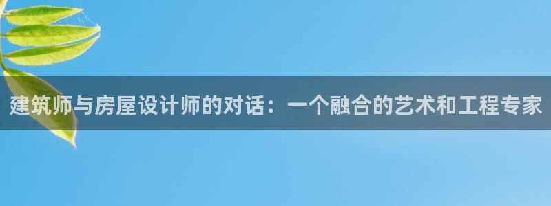 安信12级大众：建筑师与房屋设计师的对话：一个融合的艺术和工程专家