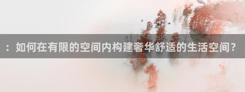 安信12开户：：如何在有限的空间内构建奢华舒适的生活空间？