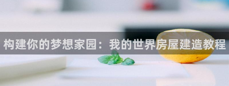 安信12彩票在线网址：构建你的梦想家园：我的世界房屋建造教程
