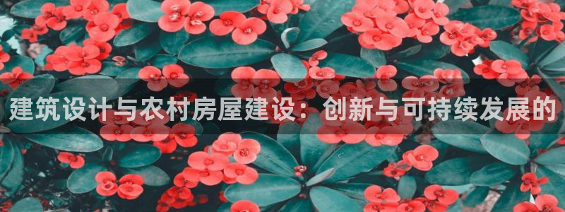 安信12开户：建筑设计与农村房屋建设：创新与可持续发展的