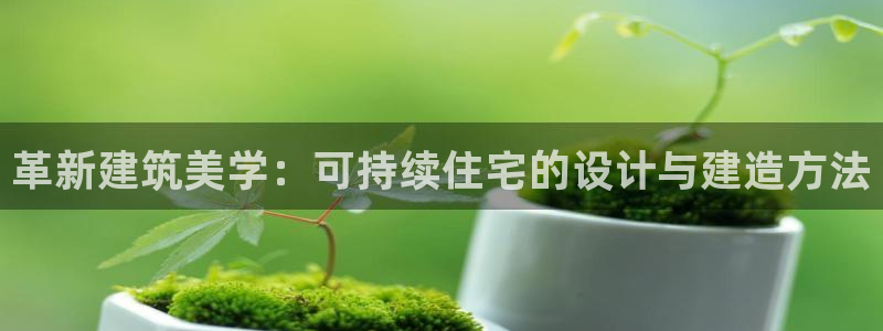 安信信托12 期：革新建筑美学：可持续住宅的设计与建造方法