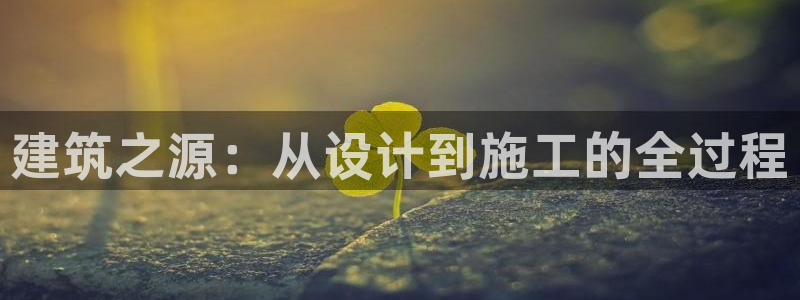 安信主管ke金12手12指ho：建筑之源：从设计到施工的全过程