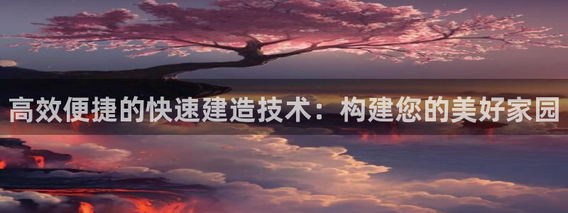 安信12注册代理：高效便捷的快速建造技术：构建您的美好家园